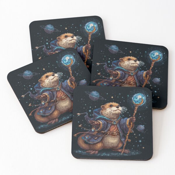 Item preview, Otter Wizard Pixel Art designed and sold by Kaos-Bit.