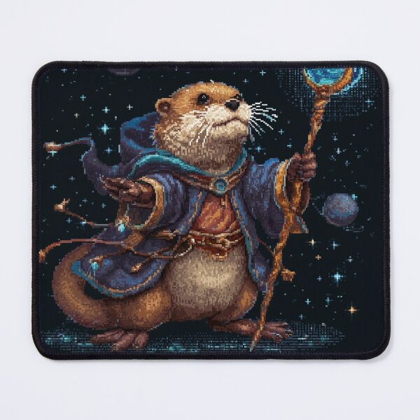 Item preview, Otter Wizard Pixel Art designed and sold by Kaos-Bit.