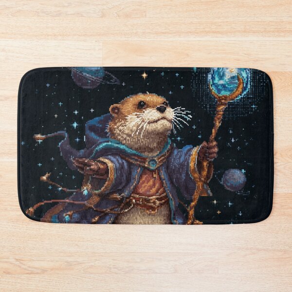 Item preview, Otter Wizard Pixel Art designed and sold by Kaos-Bit.