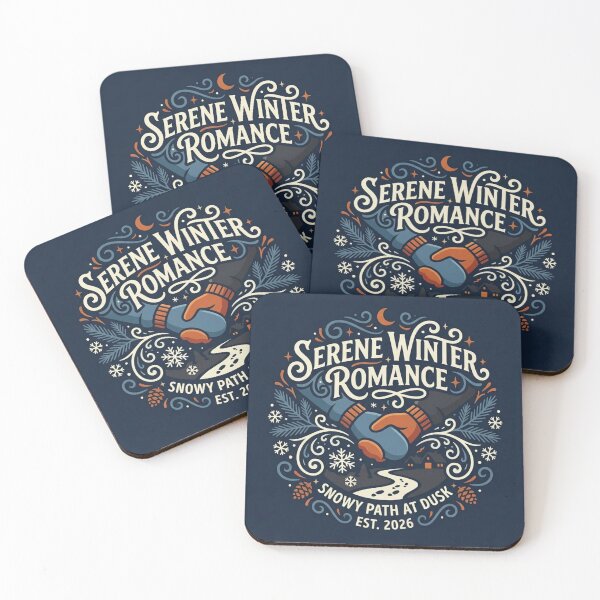 Item preview, Serene Winter Romance - Vintage Snowy Path at Dusk Illustration designed and sold by HappySproutArt.