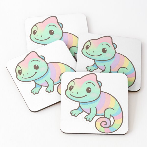Item preview, Pastel Happy Chameleon Stickers designed and sold by StickMint.