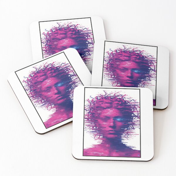 Item preview, Abstract Medusa Distorted Glitch Art Print designed and sold by HoruxDesign.