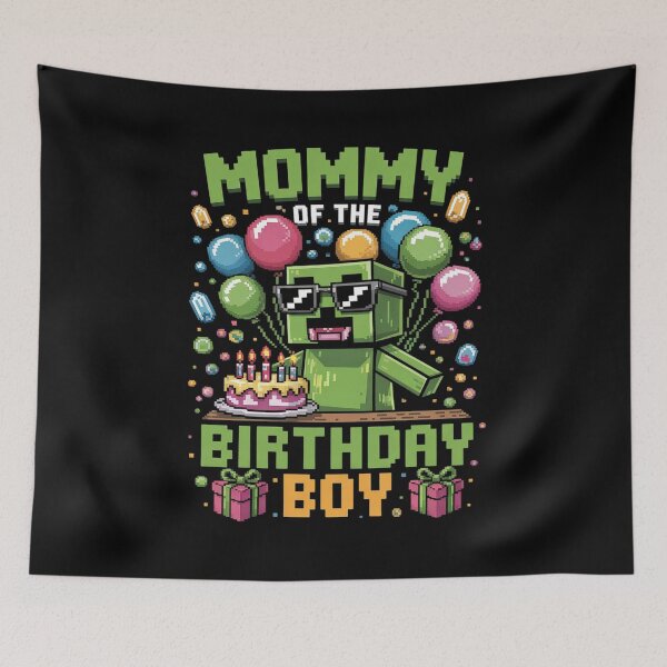 Item preview, Mom Of The Birthday Boy Party Video Gamer Pixel Number  designed and sold by AquaKiev.