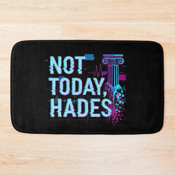 Item preview, Not Today Hades Retro Glitch Vaporwave Aesthetic designed and sold by HoruxDesign.