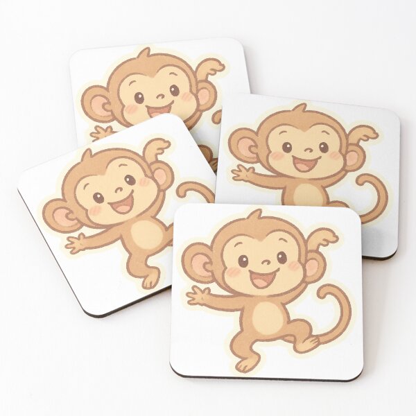 Item preview, Cute Cheerful Monkey Sticker designed and sold by StickMint.