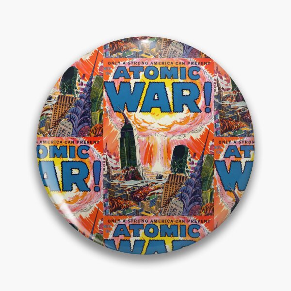 Item preview, Atomic Explosion Over City Comic Style Illustration Poster : Vintage designed and sold by artofuniverse.