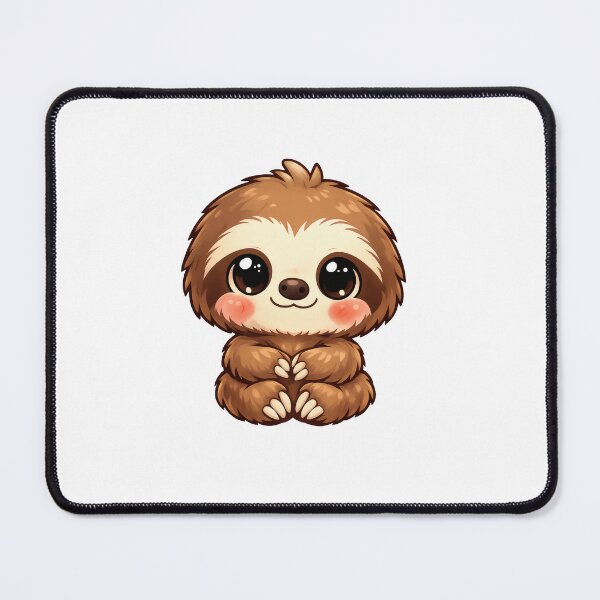 Item preview, Chibi Baby Sloth Cute Front Facing Cartoon Animal MR Zgredzio designed and sold by mr-zgredzio.