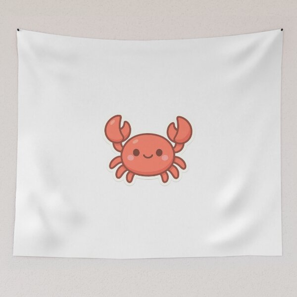 Item preview, Cozy Happy Crab Sticker designed and sold by StickMint.