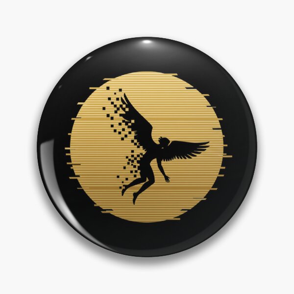 Item preview, Geometric Icarus Glitch Sun Abstract Myth designed and sold by HoruxDesign.