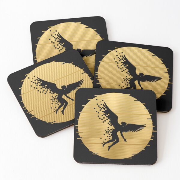Item preview, Geometric Icarus Glitch Sun Abstract Myth designed and sold by HoruxDesign.