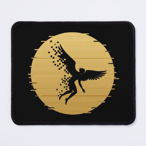 Item preview, Geometric Icarus Glitch Sun Abstract Myth designed and sold by HoruxDesign.