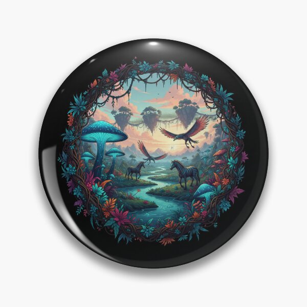 Item preview, Avatar-Inspired Pandora Forest Art – Bioluminescent Fantasy Jungle Nature designed and sold by alllyxispace.