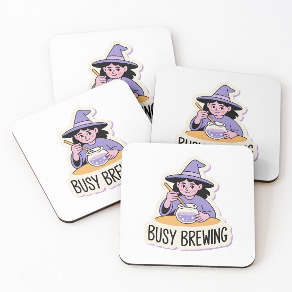 Item preview, Busy Brewing – Cute Witch Potion Making Art designed and sold by CozySpell.