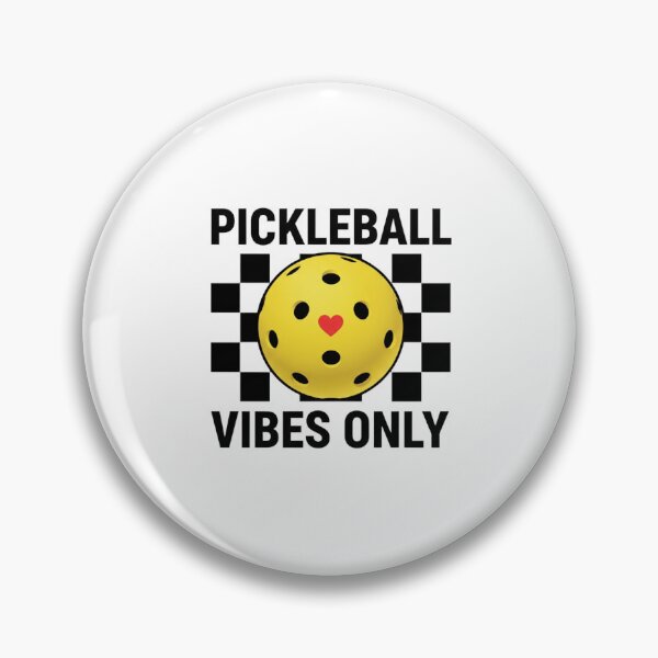 Item preview, Pickleball Vibes Only Graphic - Yellow Pickleball with Heart and Checkerboard designed and sold by MS Pod Studio.