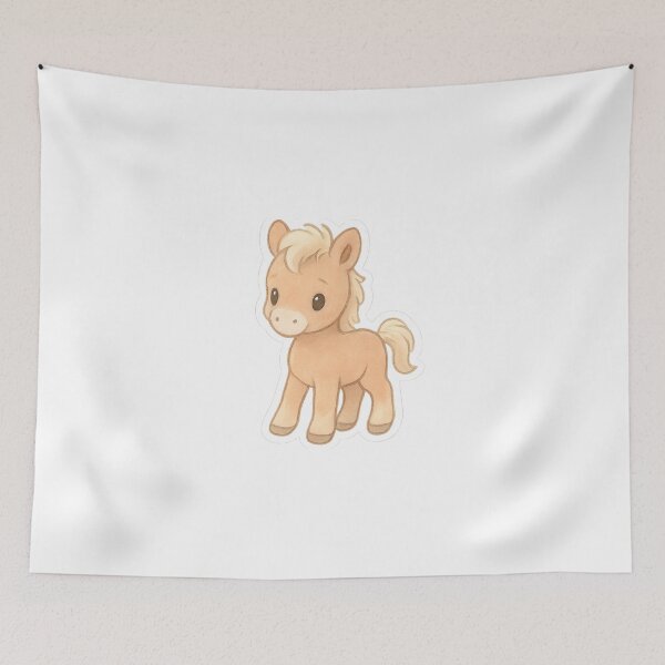 Item preview, Cozy Dreamy Horse foal Sticker designed and sold by StickMint.