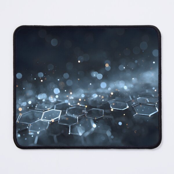 Item preview, Geometric Frost: Abstract Ice Blue Hexagon Grid designed and sold by Nexa Digital.