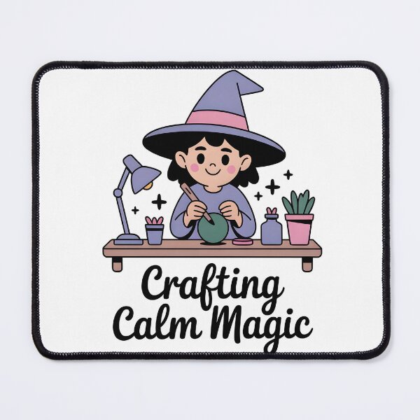 Item preview, Crafting Calm Magic – Cozy Witch Aesthetic Illustration designed and sold by CozySpell.