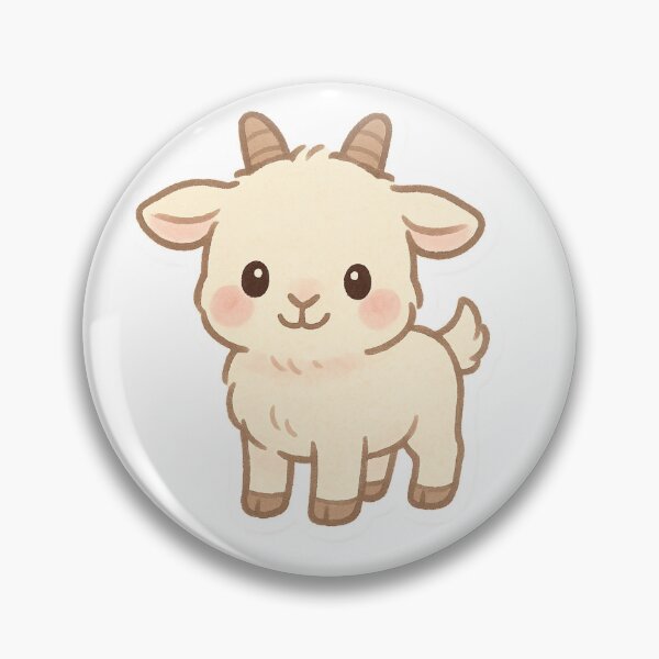 Artikelvorschau, Chibi Cheerful Goat Sticker entworfen und verkauft von StickMint.