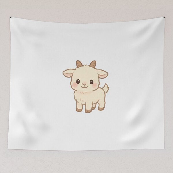 Item preview, Chibi Cheerful Goat Sticker designed and sold by StickMint.