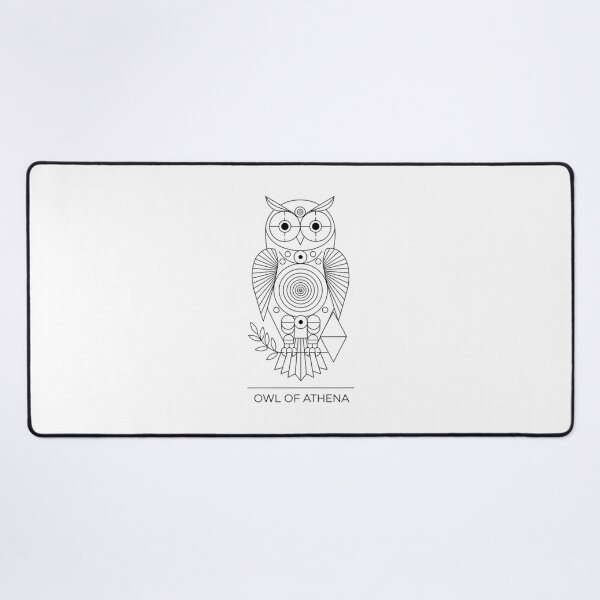Item preview, Minimalist Owl of Athena Sacred Geometry Line Art designed and sold by HoruxDesign.