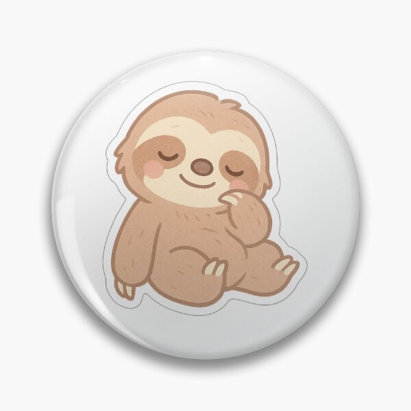 Artikelvorschau, Kawaii Happy Sloth Sticker entworfen und verkauft von StickMint.
