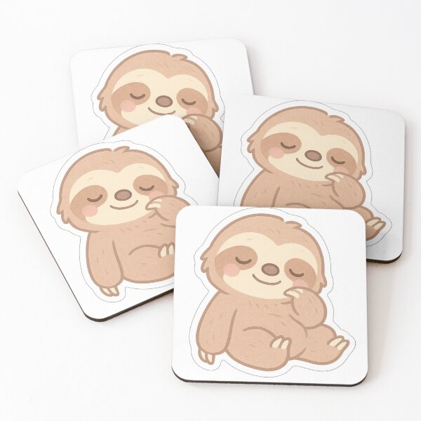 Item preview, Kawaii Happy Sloth Sticker designed and sold by StickMint.