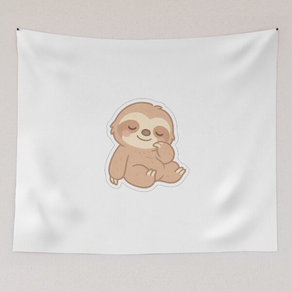 Item preview, Kawaii Happy Sloth Sticker designed and sold by StickMint.