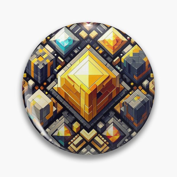 Item preview, Abstract Mineral Ores - Geometric Pixel Pattern designed and sold by Thompika.