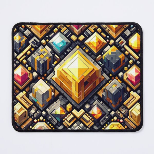 Item preview, Abstract Mineral Ores - Geometric Pixel Pattern designed and sold by Thompika.