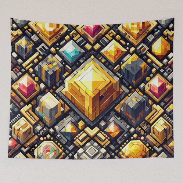 Item preview, Abstract Mineral Ores - Geometric Pixel Pattern designed and sold by Thompika.