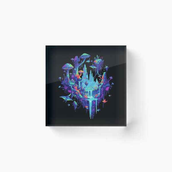 Item preview, Abstract Avatar-Inspired Pandora Forest Art – Bioluminescent Fantasy Jungle Nature designed and sold by alllyxispace.
