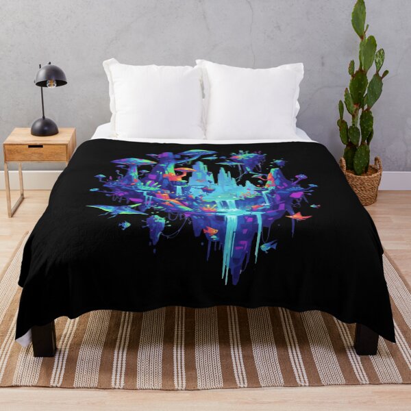 Item preview, Abstract Avatar-Inspired Pandora Forest Art – Bioluminescent Fantasy Jungle Nature designed and sold by alllyxispace.