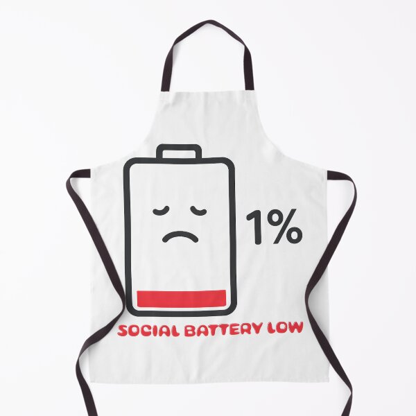 Item preview, Social Battery Low - Introvert Energy Status designed and sold by uniqueworkz.