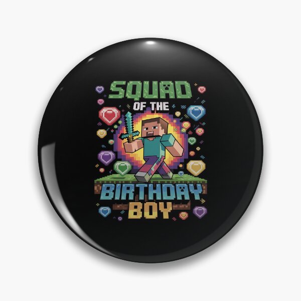 Item preview, Squad Of The Birthday Boy Video Gamer Pixel Number  designed and sold by AquaKiev.