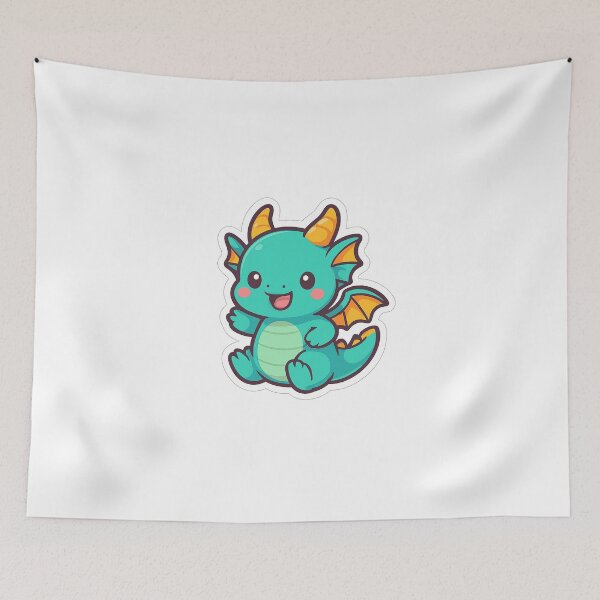 Item preview, Pastel Happy Dragon Sticker designed and sold by StickMint.