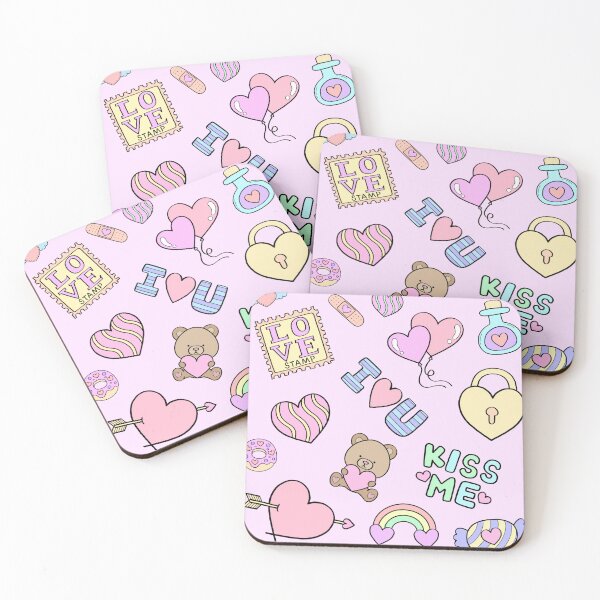 Item preview, A cutesy, lovable, pastel repeat pattern designed and sold by TipsyTauroDesigns.