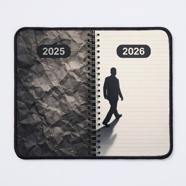 Item preview, 2026 New Year Transition Notebook Design – From 2025 to 2026 Fresh Start Motivation Art designed and sold by FUIRY .