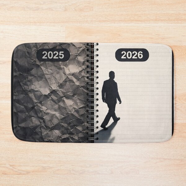 Item preview, 2026 New Year Transition Notebook Design – From 2025 to 2026 Fresh Start Motivation Art designed and sold by FUIRY .