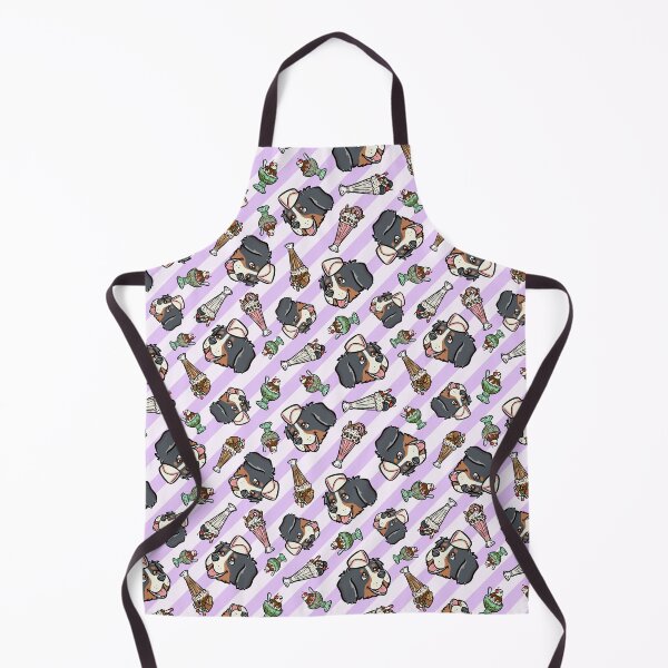 Item preview, Bernese Mountain Dog Cute Retro Soda Fountain on Purple Stripes designed and sold by HappyHannahArt.