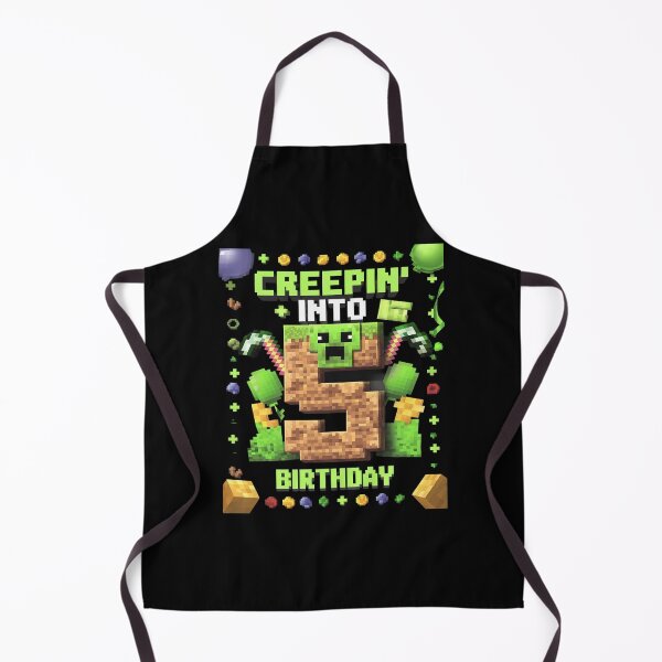 Item preview, 5th Birthday Gamer Pixel Creepin’ Into 5 Video Game Party designed and sold by AquaKiev.