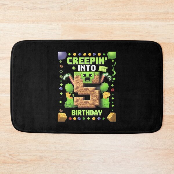 Item preview, 5th Birthday Gamer Pixel Creepin’ Into 5 Video Game Party  designed and sold by AquaKiev.