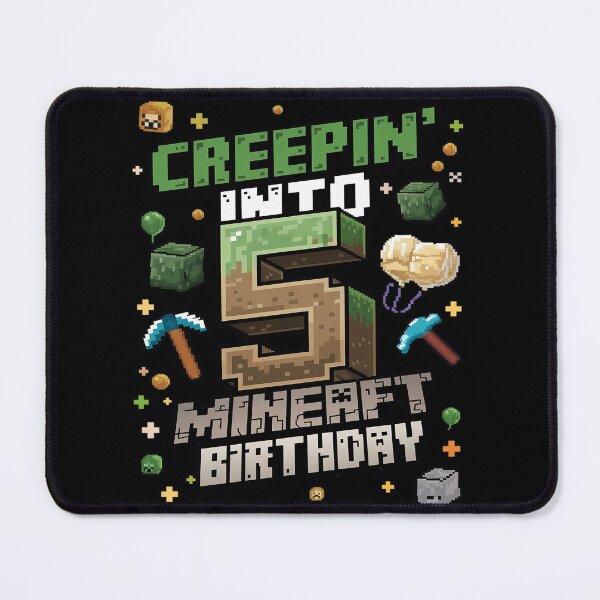 Item preview, 5th Birthday Gamer Pixel Creepin’ Into 5 Video Game Party 1 designed and sold by AquaKiev.