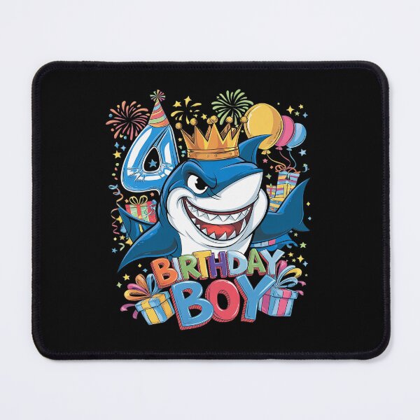 Item preview, 4th Birthday Shark Ocean Theme Party 4 Years Old For Boy designed and sold by PowAcademy.