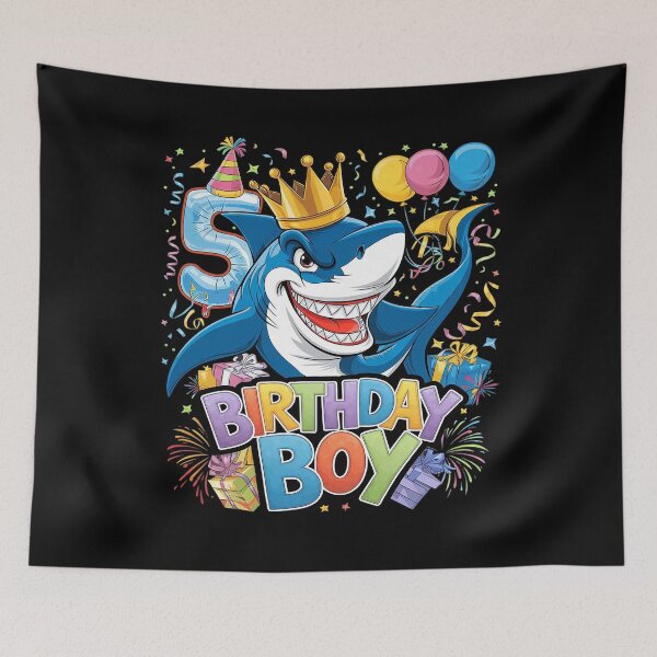 Item preview, 5th Birthday Shark Ocean Theme Party 5 Years Old For Boy  designed and sold by MythWoot.