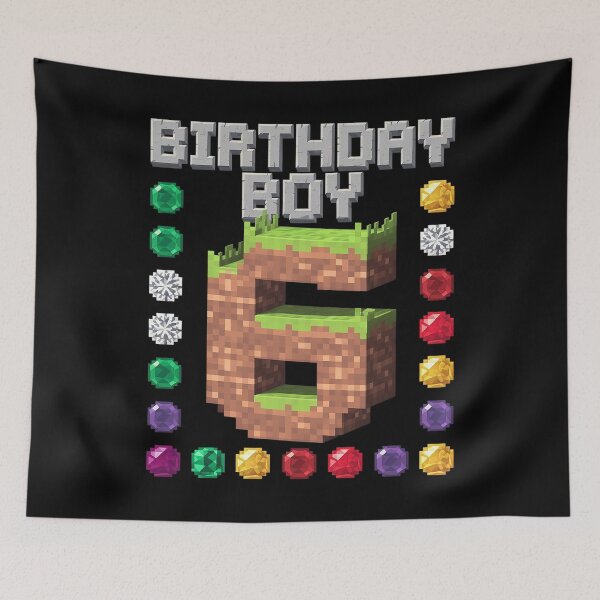 Item preview, 6th Birthday Boy 6 Video Gamer Pixel Number Six Bday Party  designed and sold by AquaKiev.