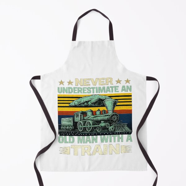 Item preview, Never Underestimate An Old Man With A Train Vintage Locomotive designed and sold by anamul43.