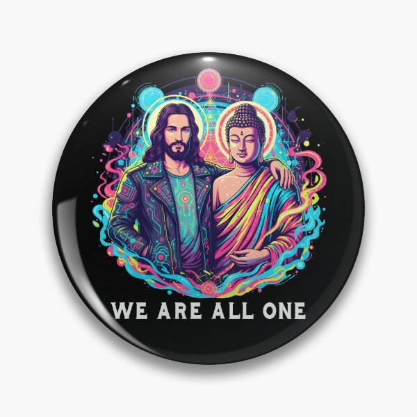 Item preview, We Are All One Jesus and Buddha Spiritual Unity  designed and sold by DrawHandArt.