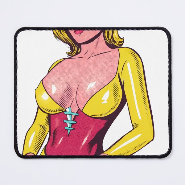 Item preview, Pop art heroine in magenta suit with treasure chest on black designed and sold by Creative88Art.