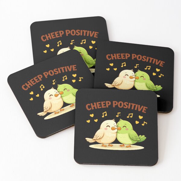 Item preview, Cheep Positive Cute Birds Pun Illustration designed and sold by Papier Atelier Art.