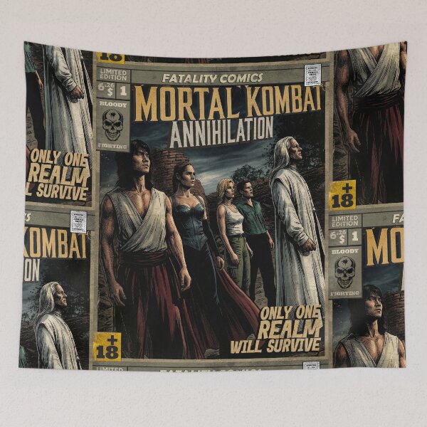 Item preview, Mortal Kombat Annihilation Vintage Comic Cover Art #1 designed and sold by Back2Collage.